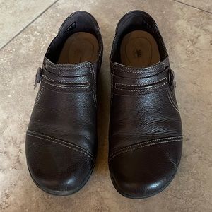 Clarks Brown Slip-ons